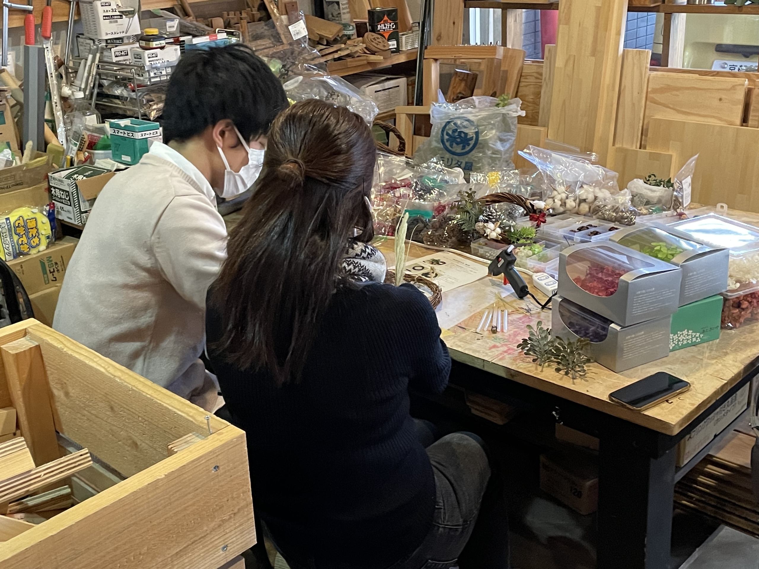 リース作り　京都DIY体験 (1)